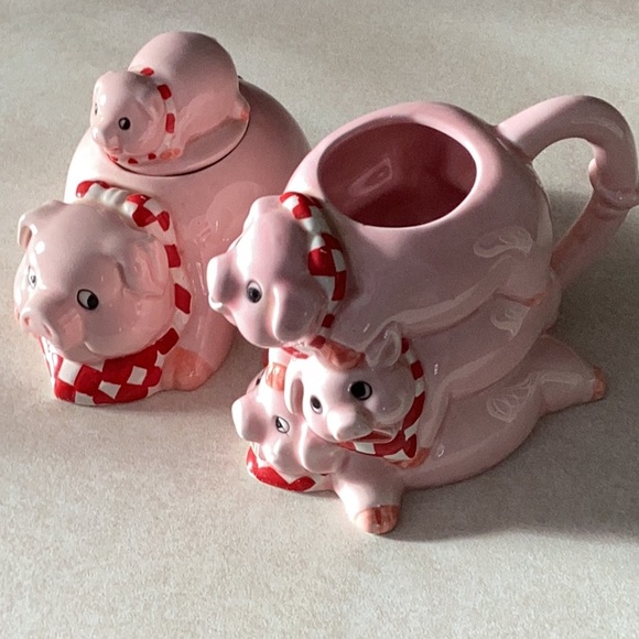 Pink Pig Ceramic Set - Picture 2 of 9